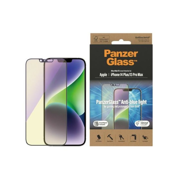 PanzerGlass Ultra-Wide Fit iPhone 14Plus / 13 Pro Max 6,7" Screen Protection Antibacterial Easy Aligner Included Anti-blue light 2793 na NearMe.pl
