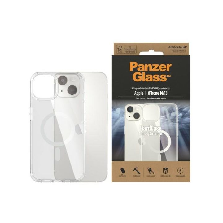 PanzerGlass HardCase iPhone 14 / 15 / 136,1" MagSafe Antibacterial Military grade transparent 0409 na NearMe.pl