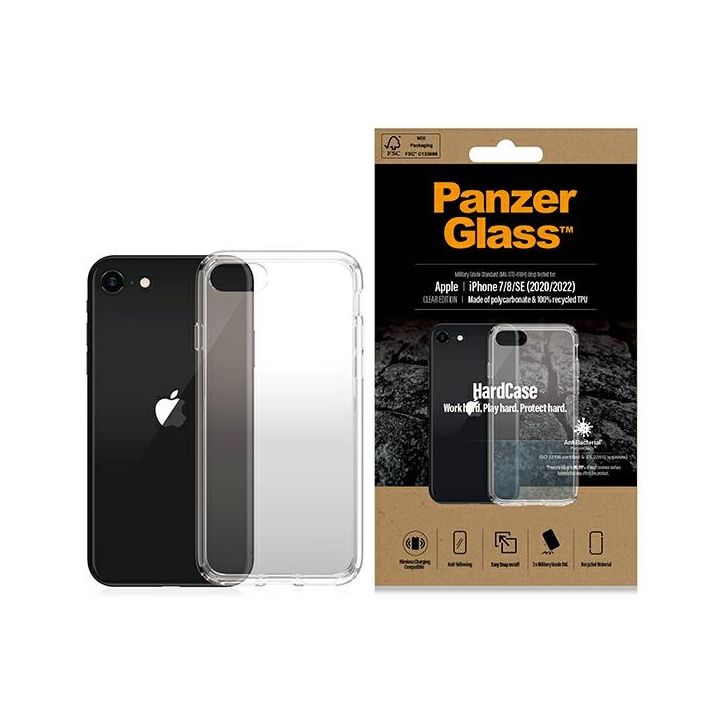 PanzerGlass HardCase iPhone SE 2022 /SE 2020 / 7 / 8 Antibacterial Military grade Tangerine transparent 0377 na NearMe.pl