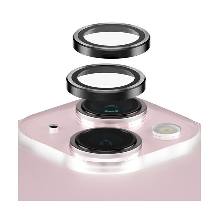 PanzerGlass Hoops Camera iPhone 156.1" / 15 Plus 6.7" czarny/black 1138 camera lens protector hoop optic rings na NearMe.pl