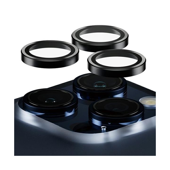PanzerGlass Hoops Camera iPhone 15 Pro6.1" / 15 Pro Max 6.7" czarny/black 1139 camera lens protector hoop optic rings na NearMe.pl