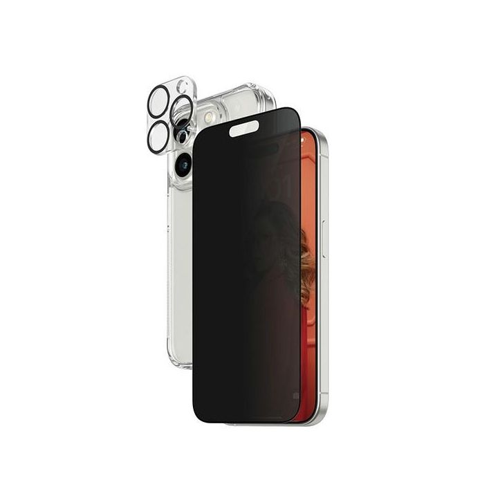 PanzerGlass Privacy Bundle 3in1 iPhone15 Pro Max 6.7" D3O Hardcase + Screen Protector UWF+ Lens 1137+1175+P2812 na NearMe.pl