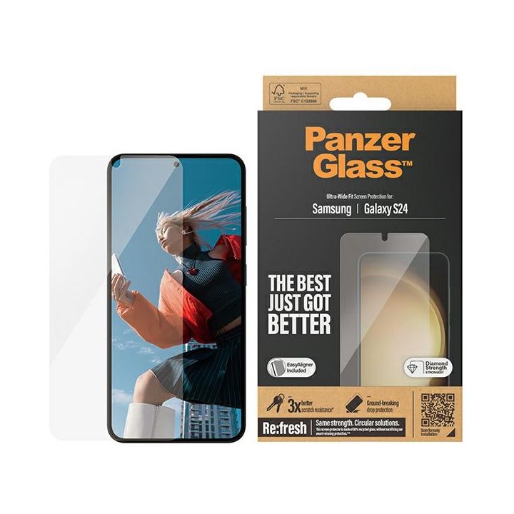 PanzerGlass Ultra-Wide Fit Sam S24 S921Screen Protection 7350 z aplikatorem na NearMe.pl