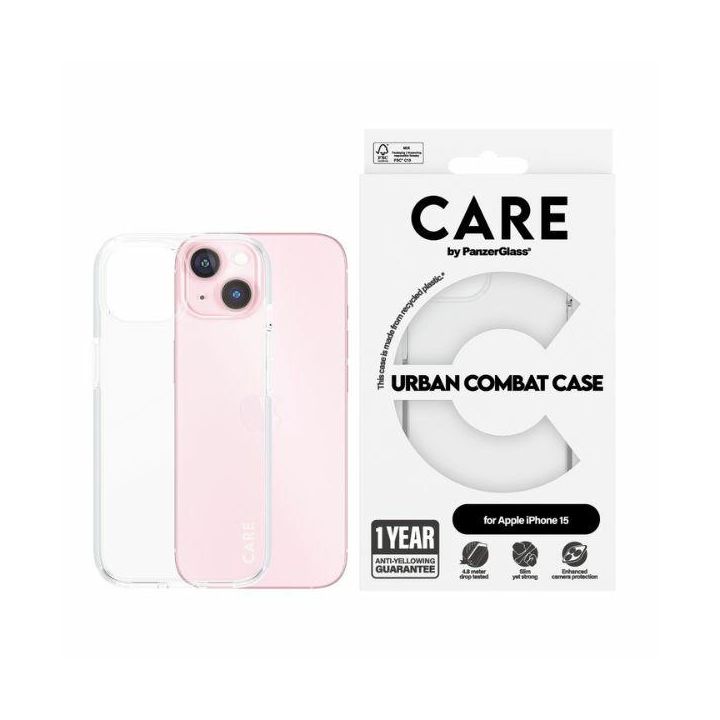 Etui CARE by PanzerGlass Flagship Urban  Combat Case iPhone 15 6,1"  przezroczysty/transparent 1421 na NearMe.pl