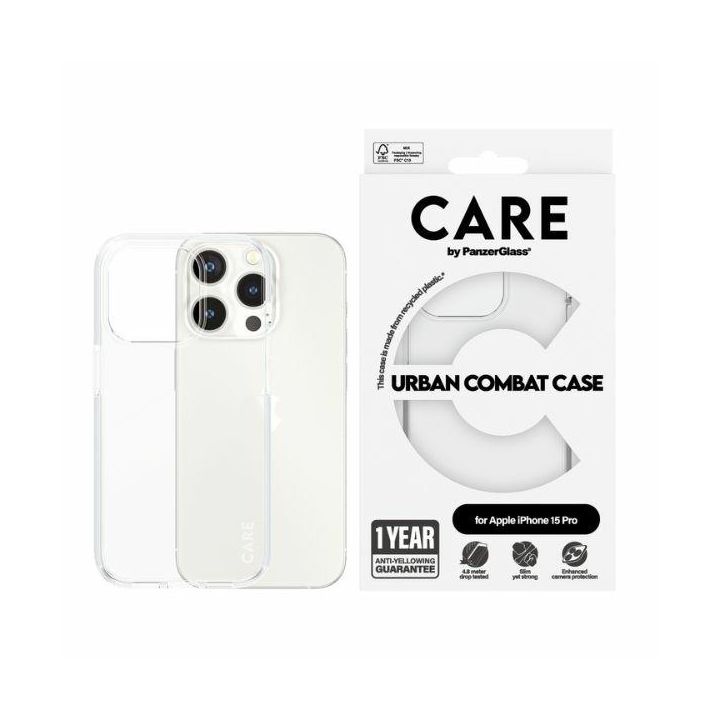 Etui CARE by PanzerGlass Flagship Urban  Combat Case iPhone 15 Pro 6,1"  przezroczysty/transparent 1422 na NearMe.pl