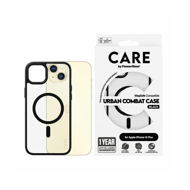 Etui CARE by PanzerGlass Flagship Urban  Combat Case iPhone 15 Plus 6,7" MagSafe czarny/black 1427 na NearMe.pl