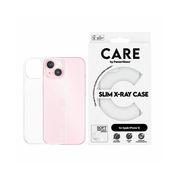 Etui CARE by PanzerGlass Slim X-Ray Case iPhone 15  6,1" przezroczysty/transparent 1433 na NearMe.pl