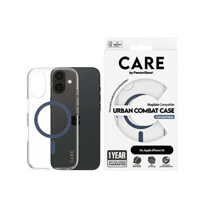 Etui CARE by PanzerGlass Flagship Case   iPhone 16 6,1" niebieski/blue MagSafe 1365 na NearMe.pl