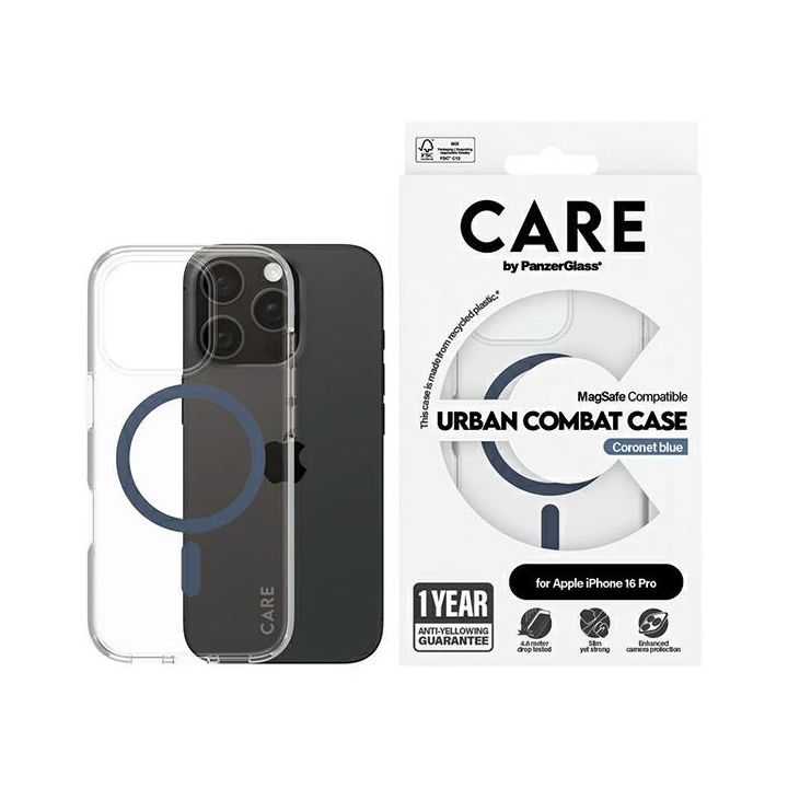 Etui CARE by PanzerGlass Flagship Case   iPhone 16 Pro 6,3" niebieski/blue MagSafe 1366 na NearMe.pl