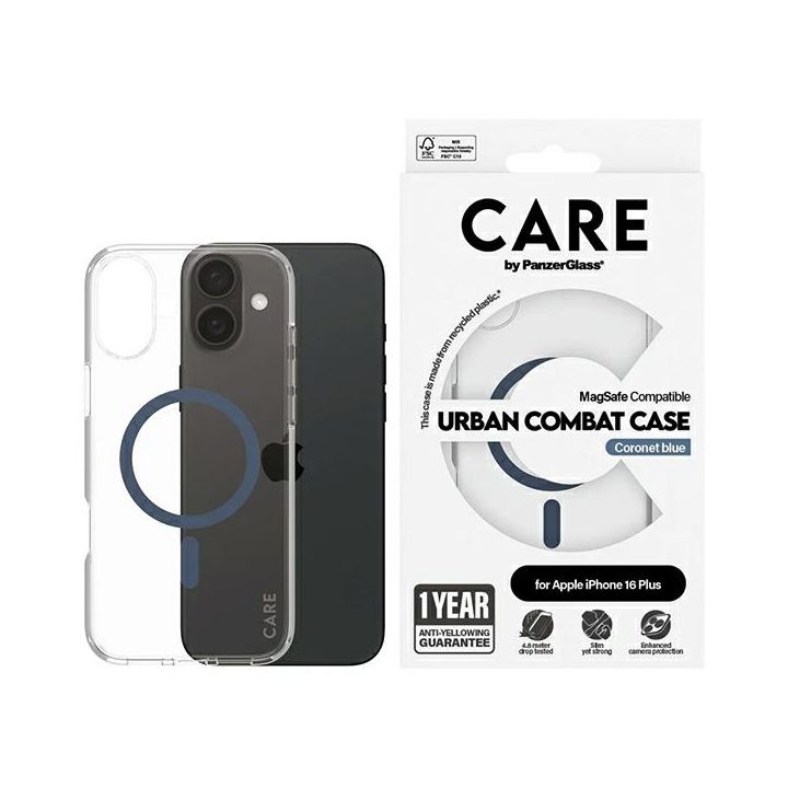 Etui CARE by PanzerGlass Flagship Case   iPhone 16 Plus 6,7" niebieski/blue MagSafe 1367 na NearMe.pl
