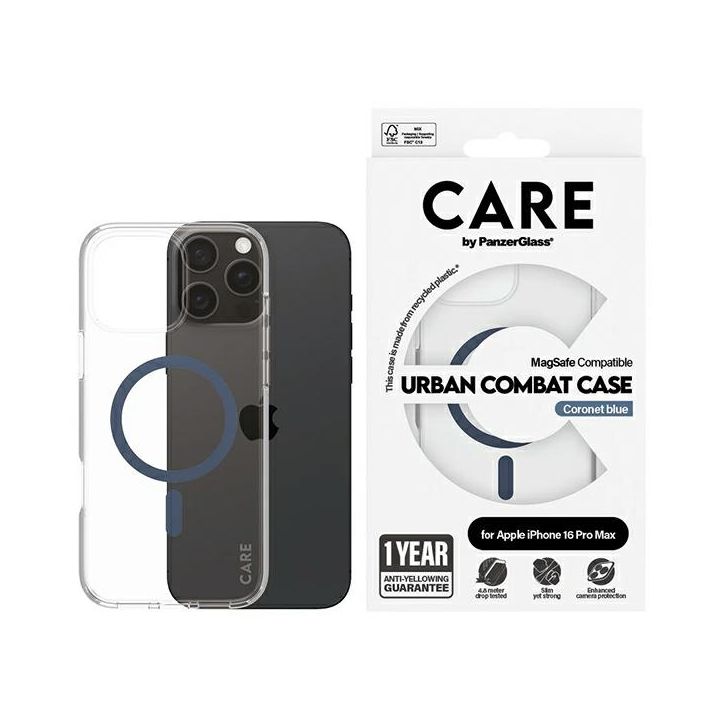 Etui CARE by PanzerGlass Flagship Case   iPhone 16 Pro Max 6,9" niebieski/blue MagSafe 1368 na NearMe.pl