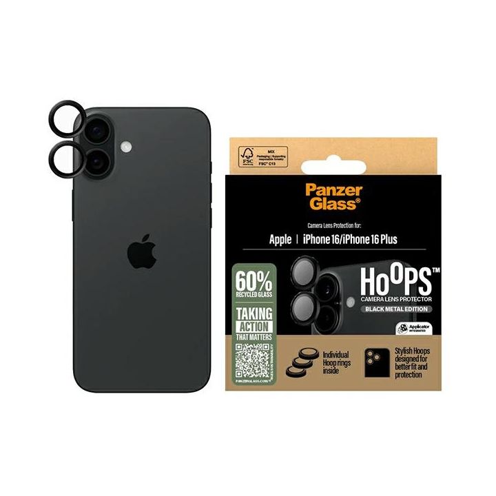 PanzerGlass Hoops Lens Protector iPhone  16 6.1" / 16 Plus 6.7" czarny 1283 na NearMe.pl