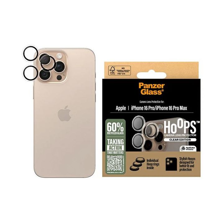 PanzerGlass Hoops Lens Protector iPhone  16 Pro 6.3" / 16 Pro Max 6.9" Transparent 1286 na NearMe.pl
