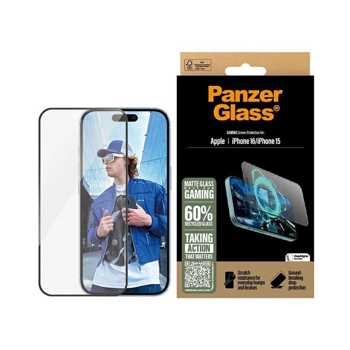 PanzerGlass Gaming Screen ProtectoriPhone 16 / 15 6.1" Ultra-Wide Fit 2857 na NearMe.pl
