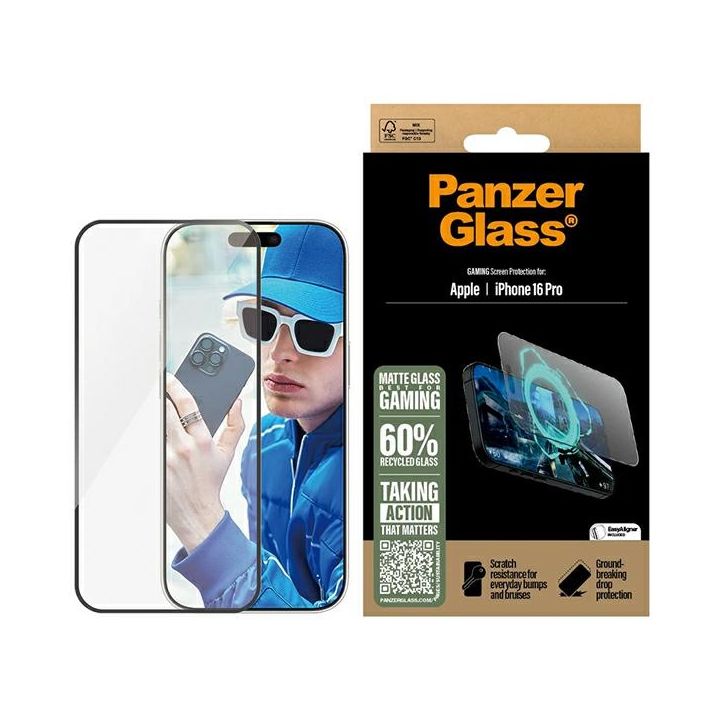 PanzerGlass Gaming Screen ProtectoriPhone 16 Pro 6.3" Ultra-Wide Fit 2858 na NearMe.pl