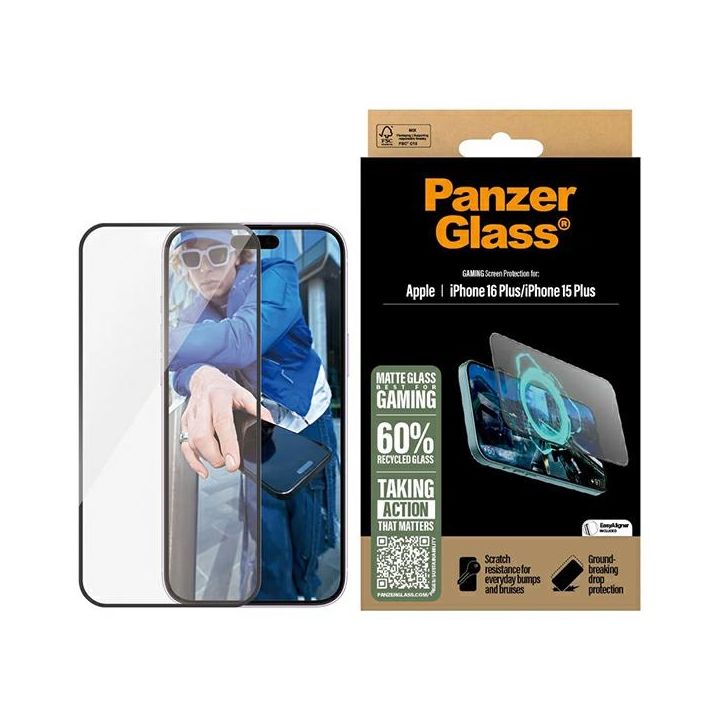 PanzerGlass Gaming Screen ProtectoriPhone 16 Plus / 15 Plus 6.7" Ultra-Wide Fit 2859 na NearMe.pl