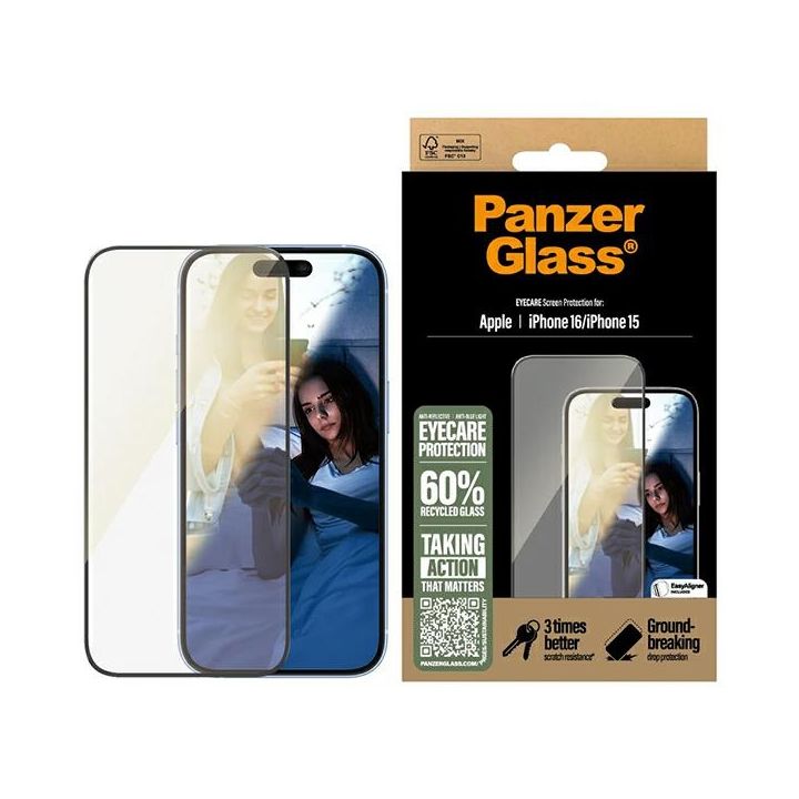 PanzerGlass EyeCare Screen ProtectoriPhone 16 / 15  6.1" Ultra-Wide Fit 2865 na NearMe.pl