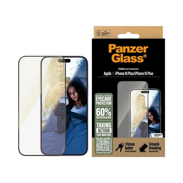 PanzerGlass EyeCare Screen ProtectoriPhone 16 Plus / 15 Plus 6.7" Ultra-Wide Fit 2867 na NearMe.pl