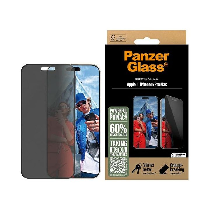 PanzerGlass Privacy Screen ProtectoriPhone 16 Pro Max 6.9" Ultra-Wide Fit P2864 na NearMe.pl