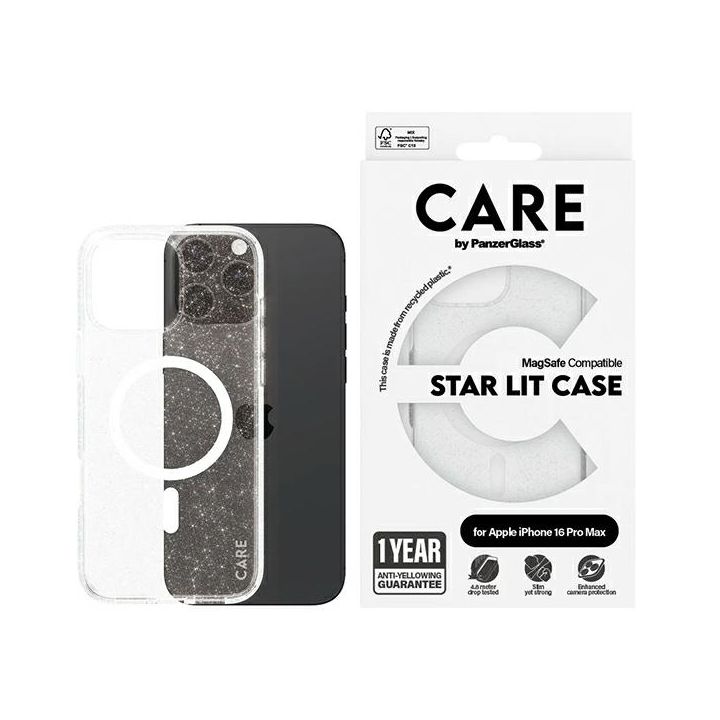 Etui CARE by PanzerGlass Flagship Star   Lit Case iPhone 16 Pro Max 6,9" biały/white MagSafe 1344 na NearMe.pl