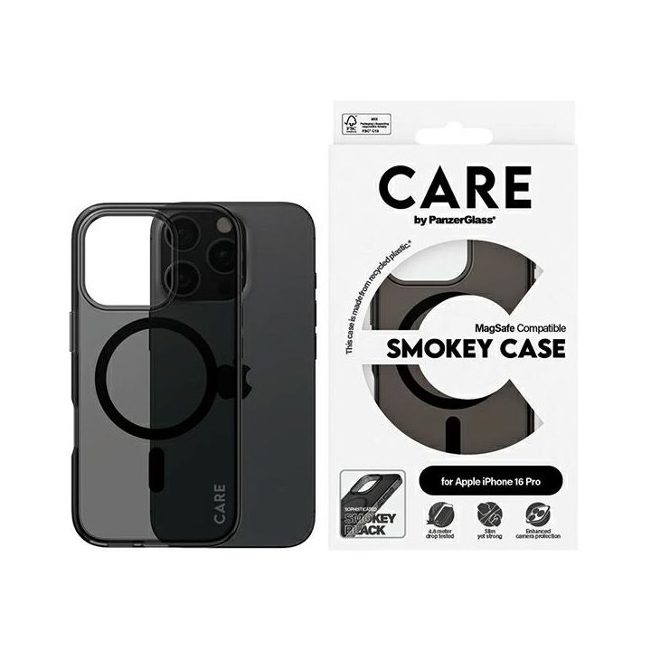 Etui CARE by PanzerGlass Flagship Case   iPhone 16 Pro 6.3" dymny/smokey MagSafe 1350 na NearMe.pl