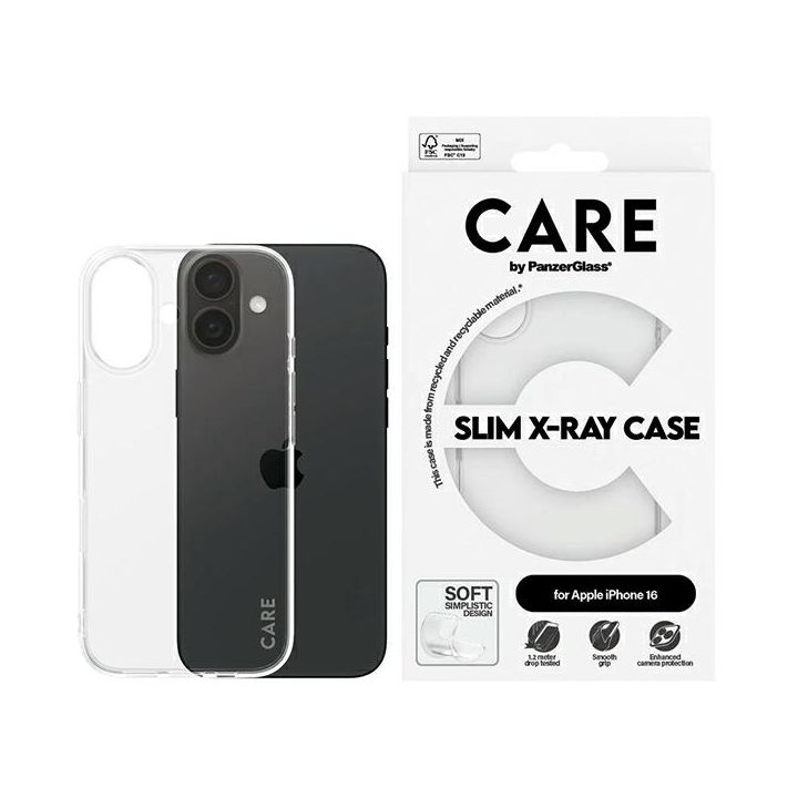 Etui CARE by PanzerGlass X-Ray Soft      Basic Case iPhone 16 6.1" przezroczysty/transparent 1441 na NearMe.pl