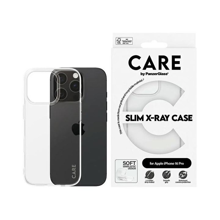 Etui CARE by PanzerGlass X-Ray Soft      Basic Case iPhone 16 Pro 6.3" przezroczysty/transparent 1442 na NearMe.pl
