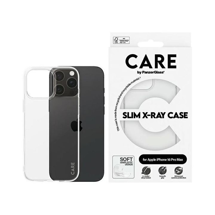 Etui CARE by PanzerGlass X-Ray Soft      BasicCase iPhone 16 Pro Max 6.9" przezroczysty/transparent 1444 na NearMe.pl