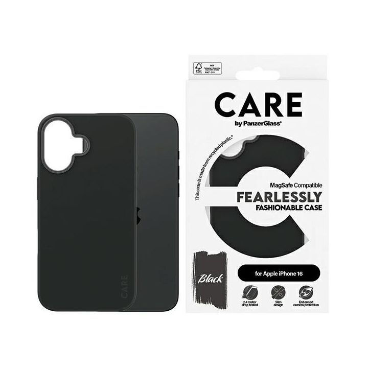 Etui CARE by PanzerGlass Fashion Case    iPhone 16 6.1" czarny/black MagSafe 1377 na NearMe.pl