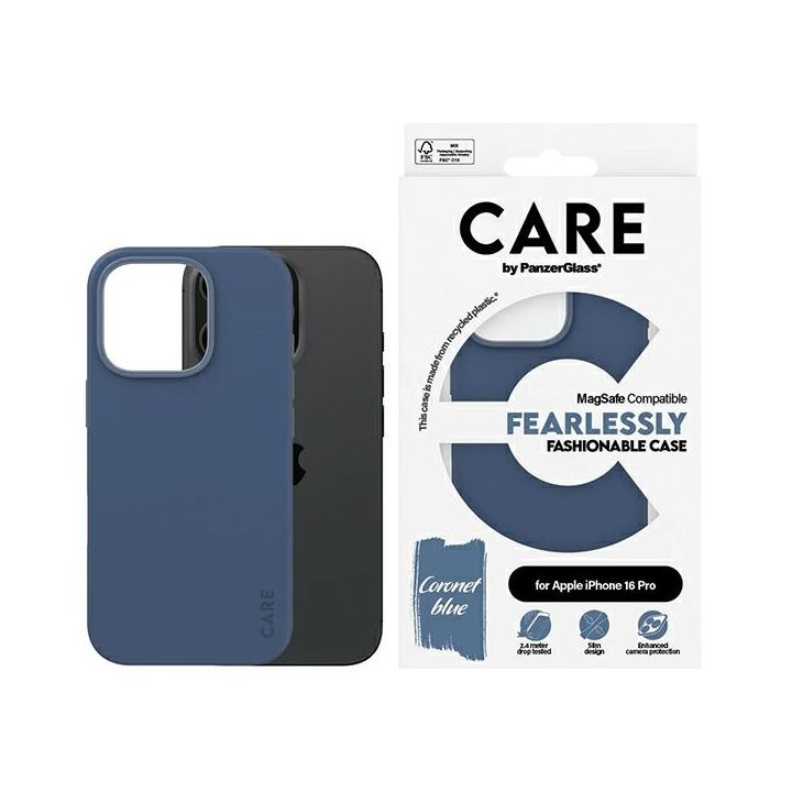 Etui CARE by PanzerGlass Fashion Case    iPhone 16 Pro 6.3" niebieski/blue MagSafe 1382 na NearMe.pl