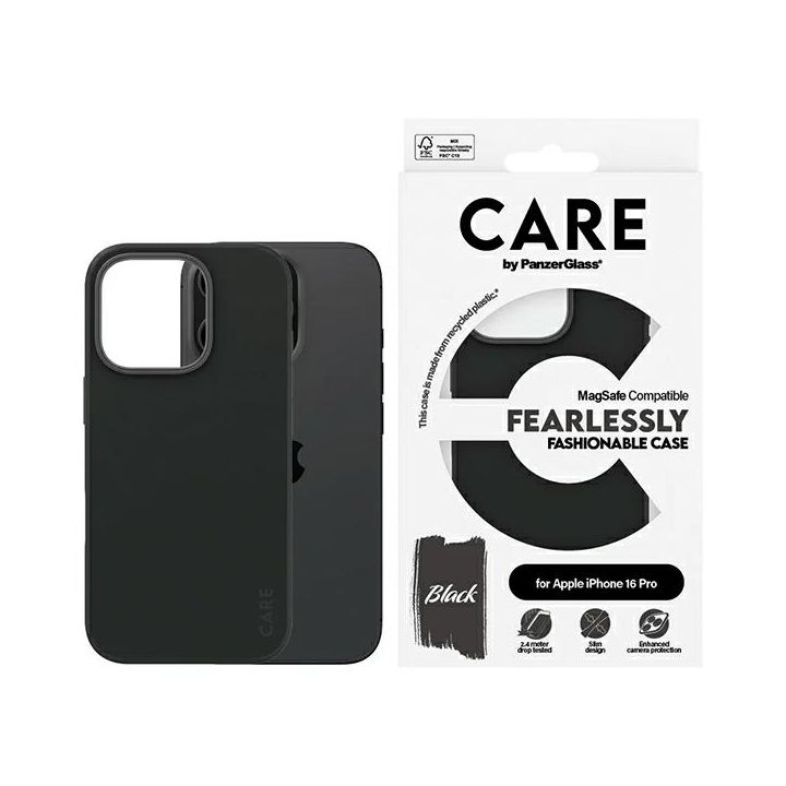Etui CARE by PanzerGlass Fashion Case    iPhone 16 Pro 6.3" czarny/black MagSafe 1378 na NearMe.pl