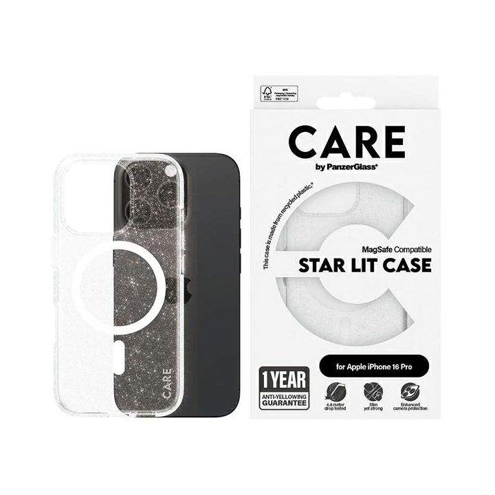 Etui CARE by PanzerGlass Flagship Star   Lit Case iPhone 16 Pro 6,3" biały/white MagSafe 1342 na NearMe.pl
