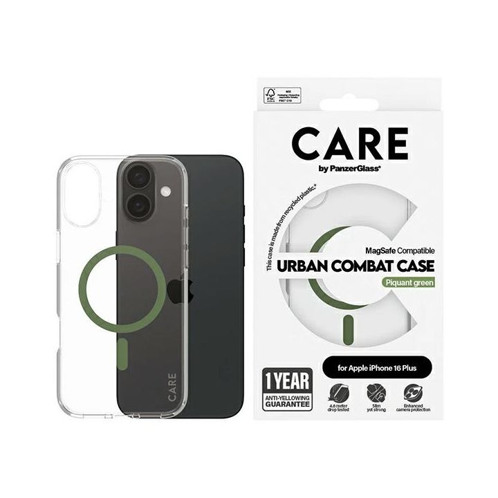 Etui CARE by PanzerGlass Flagship Case   iPhone 16 Plus 6.7" zielony/green MagSafe 1371 na NearMe.pl