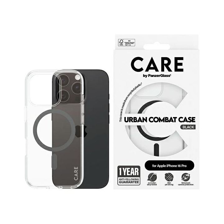 Etui CARE by PanzerGlass Flagship Case   iPhone 16 Pro 6.3" czarny/black MagSafe 1346 na NearMe.pl