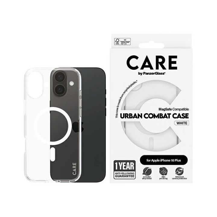 Etui CARE by PanzerGlass Flagship Case   iPhone 16 Plus 6.7" biały/white MagSafe 1339 na NearMe.pl