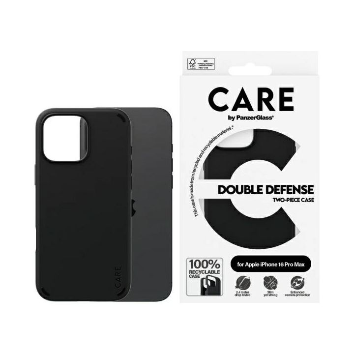 Etui CARE by PanzerGlass Feature Double  Defense Case iPhone 16 Pro Max 6.9" czarny/black 1336 na NearMe.pl