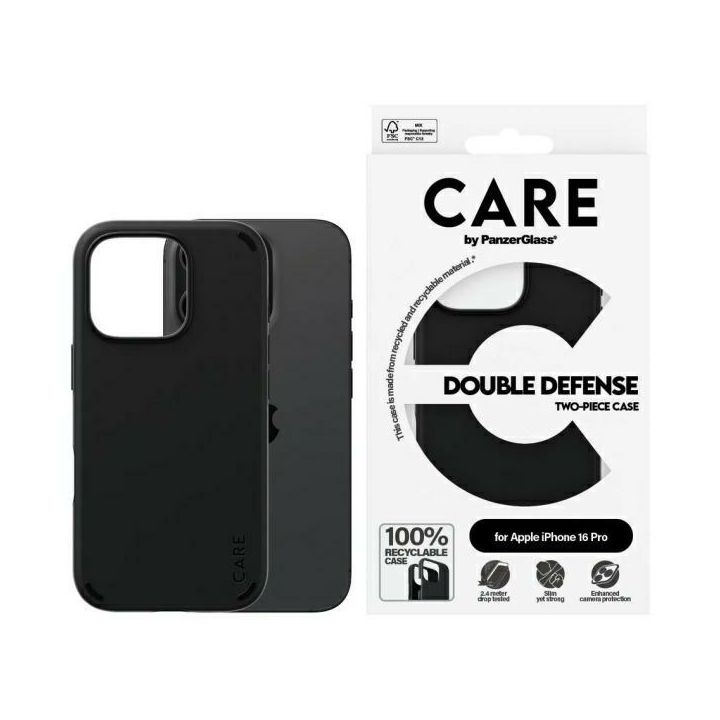 Etui CARE by PanzerGlass Feature Double  Defense Case iPhone 16 Pro 6.3" czarny/black 1334 na NearMe.pl