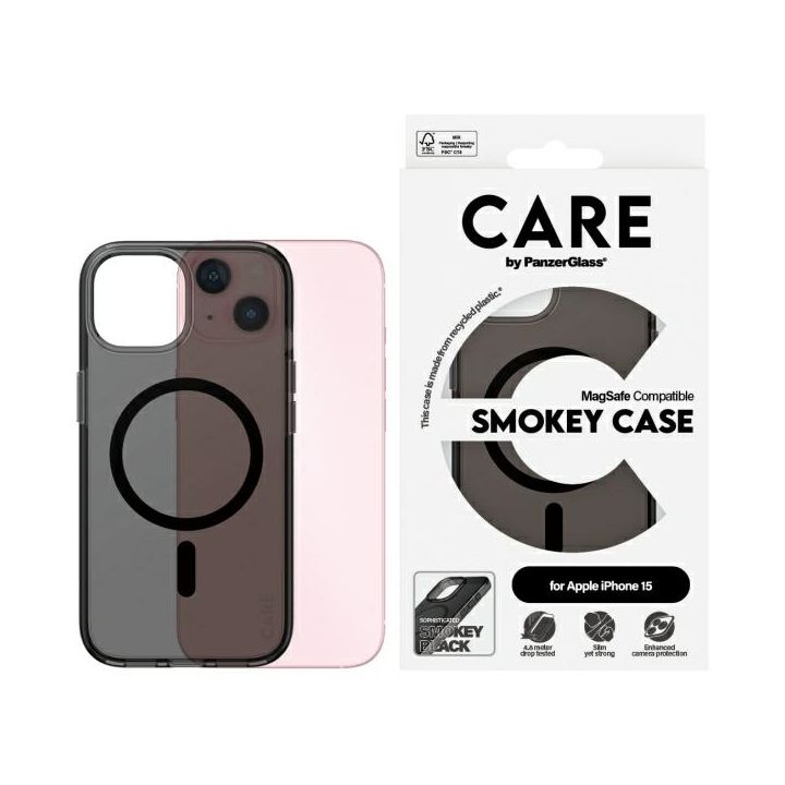 Etui CARE by PanzerGlass Flagship Case   iPhone 15 6.1" dymny/smokey MagSafe 1161 na NearMe.pl