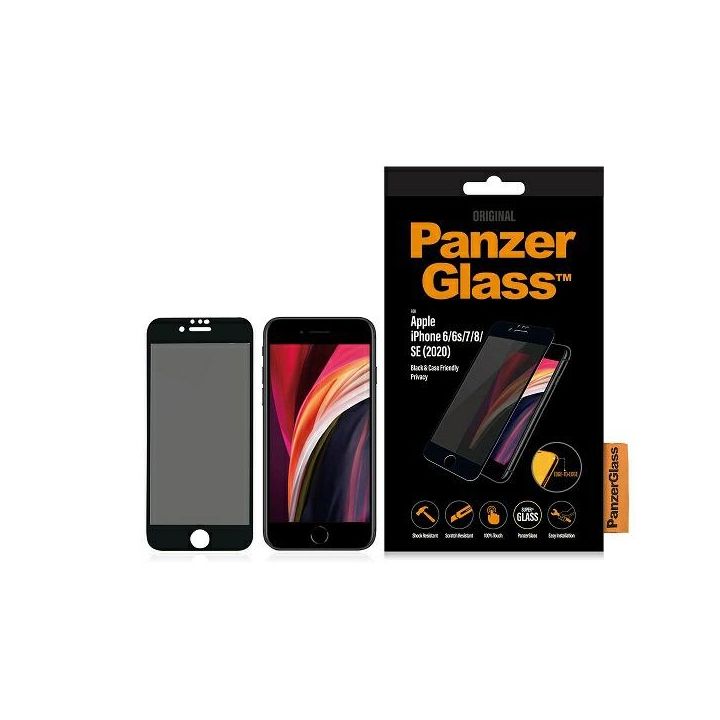 PanzerGlass E2E Super+ iPhone 6/6s/7/8/SE 2020 / SE 2022 Case Friendly Privacy czarny/black na NearMe.pl