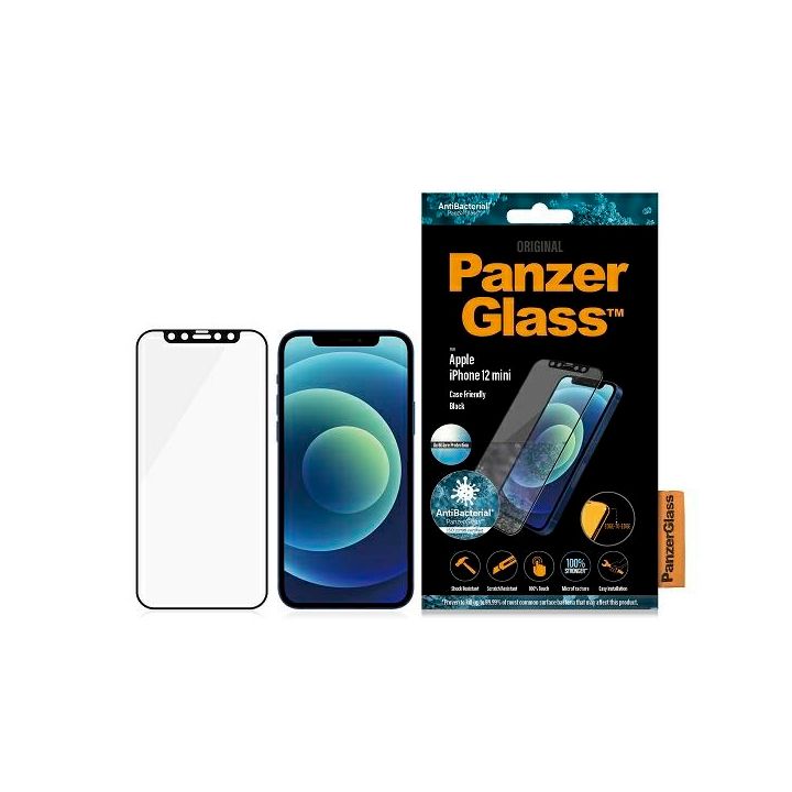 PanzerGlass E2E Anti-Glare iPhone 12Mini Case Friendly AntiBacterial Anti-Glare czarny/black na NearMe.pl