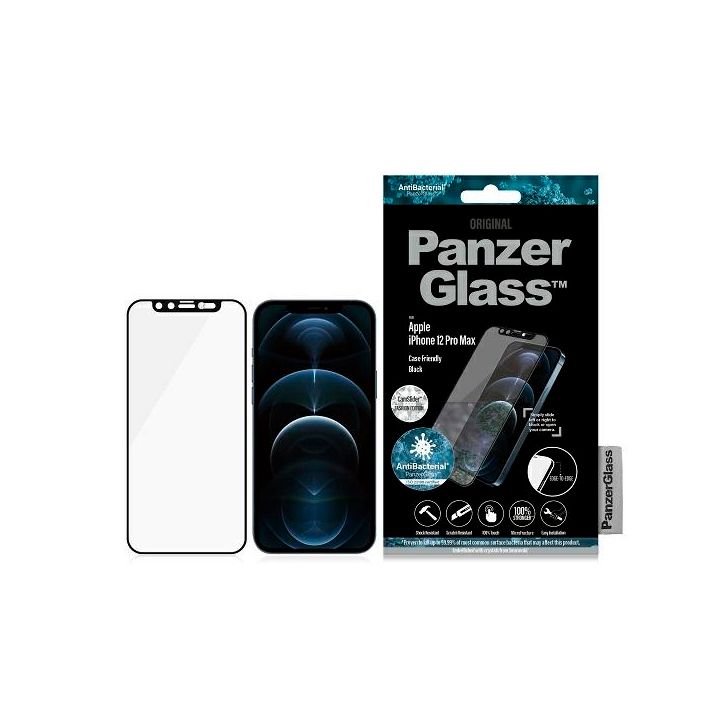 PanzerGlass E2E Microfracture iPhone 12Pro Max 6,7" CamSlider Swarovsky Case Friendly AntiBacterial czarny/black na NearMe.pl