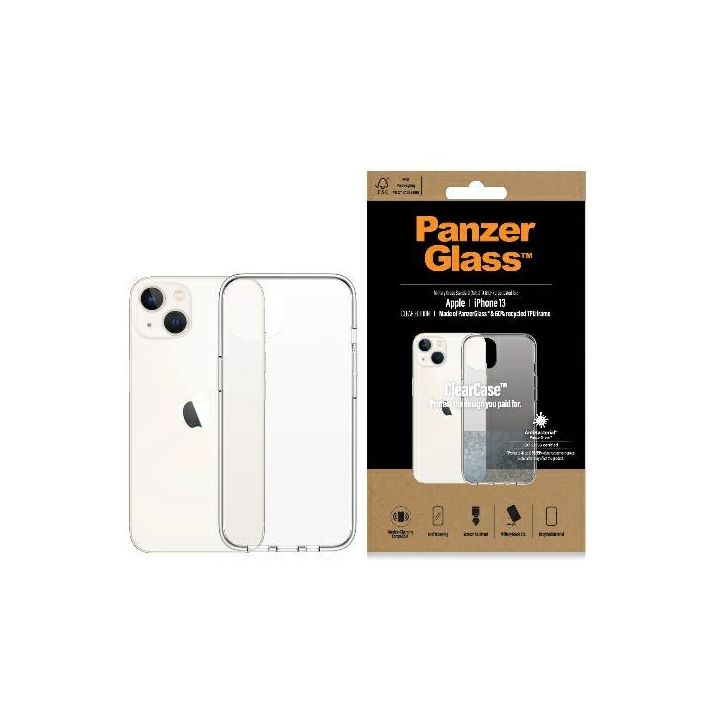 PanzerGlass ClearCase iPhone 13 / 14 /15 6,1" Antibacterial Military grade clear 0313 na NearMe.pl