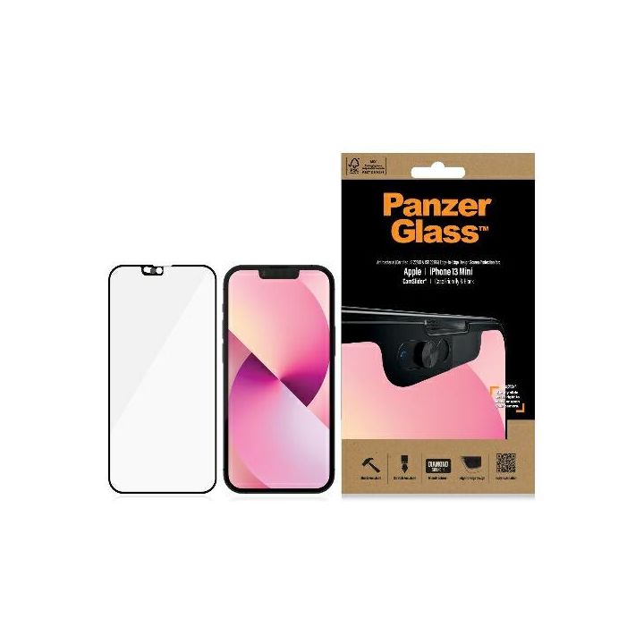 PanzerGlass E2E Microfracture iPhone 13Mini 5,4" CamSlider Case Friendly AntiBacterial czarny/black 2747 na NearMe.pl