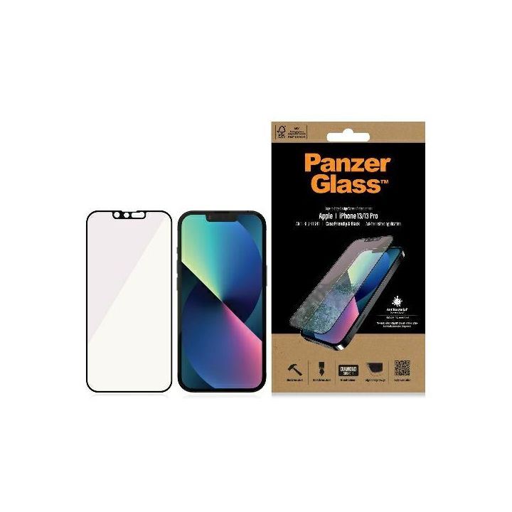 PanzerGlass E2E Anti-Bluelight iPhone 13/13 Pro 6,1" Case Friendly AntiBacterial MicroFracture czarny/black Pro2757 na NearMe.pl