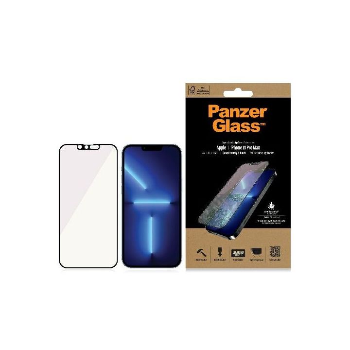 PanzerGlass E2E Anti-Bluelight iPhone 13/Pro Max 6,7" Case Friendly AntiBacterial MicroFracture czarny/black Pro2758 na NearMe.pl