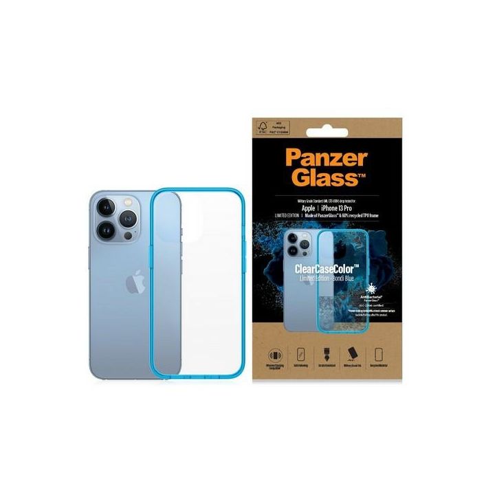 PanzerGlass ClearCase iPhone 13 Pro6.1" Antibacterial Military grade Bondi Blue 0336 na NearMe.pl