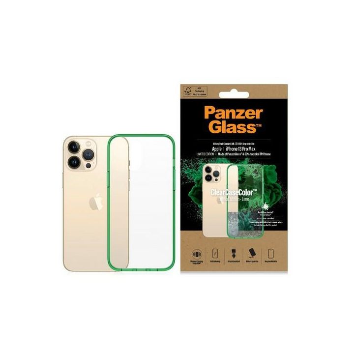 PanzerGlass ClearCase iPhone 13 Pro Max6.7" Antibacterial Military grade Lime 0344 na NearMe.pl
