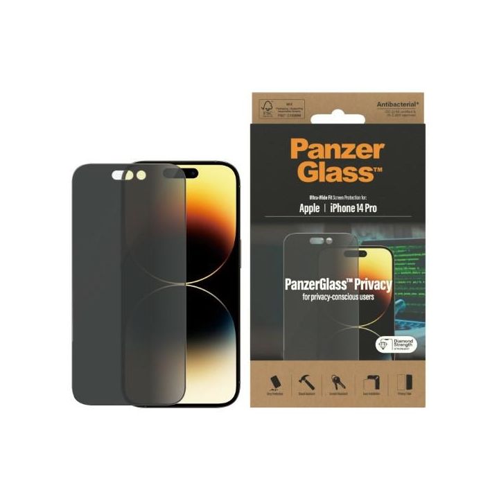 PanzerGlass Ultra-Wide Fit iPhone 14 Pro6,1" Privacy Screen Protection Antibacterial P2772 na NearMe.pl