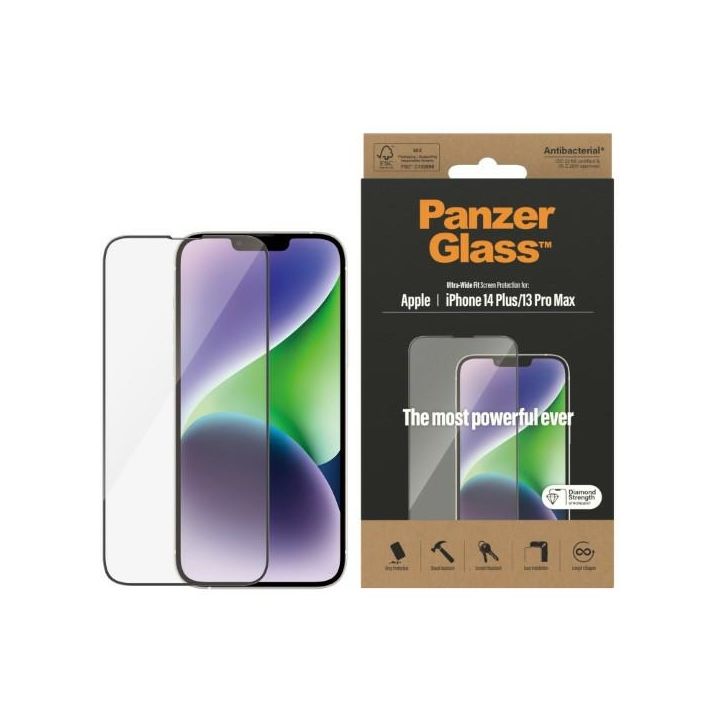 PanzerGlass Ultra-Wide Fit iPhone 14Plus / 13 Pro Max 6,7" Screen Protection Antibacterial 2773 na NearMe.pl