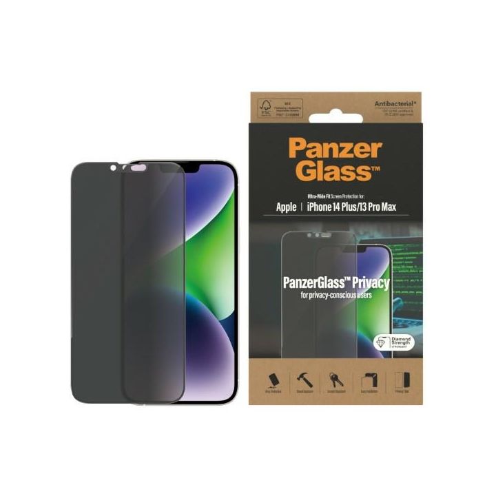 PanzerGlass Ultra-Wide Fit iPhone 14Plus / 13 Pro Max 6,7" Privacy Screen Protection Antibacterial P2773 na NearMe.pl